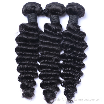 Wholesale Peruvian Deep Wave Curls Hair Weave Unprocessed Loose Deep Wave Bundles Double Drawn Human Hair Extension
